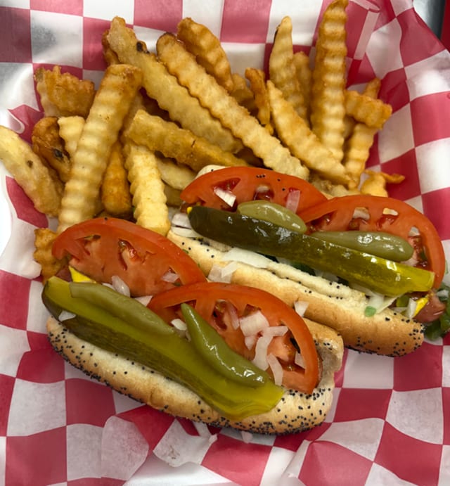 2 Chicago Style Hot Dog Special.