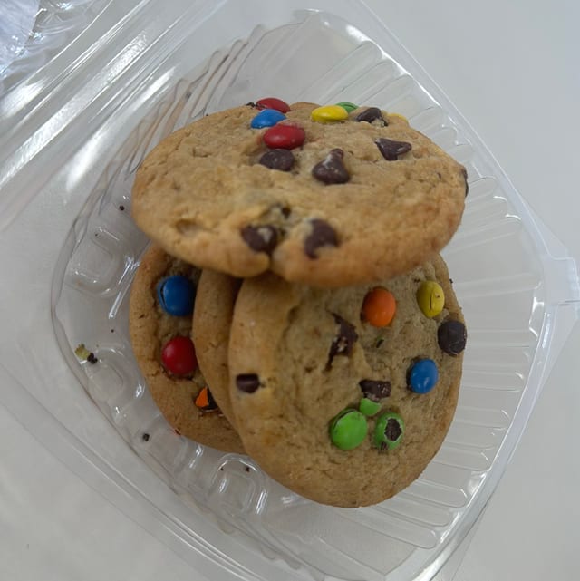M&M Cookies.