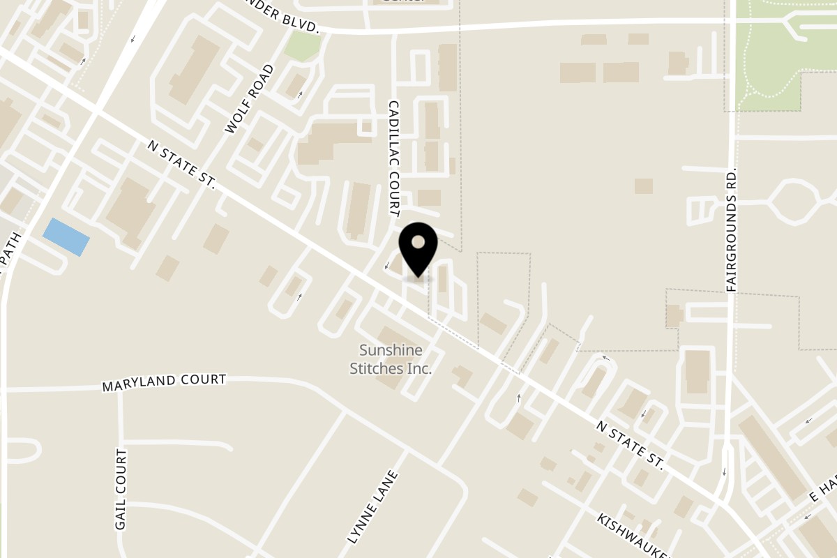 Map showing the location of The Big Catch & Crispy All in One Foodie on 1479 N State St in Belvidere